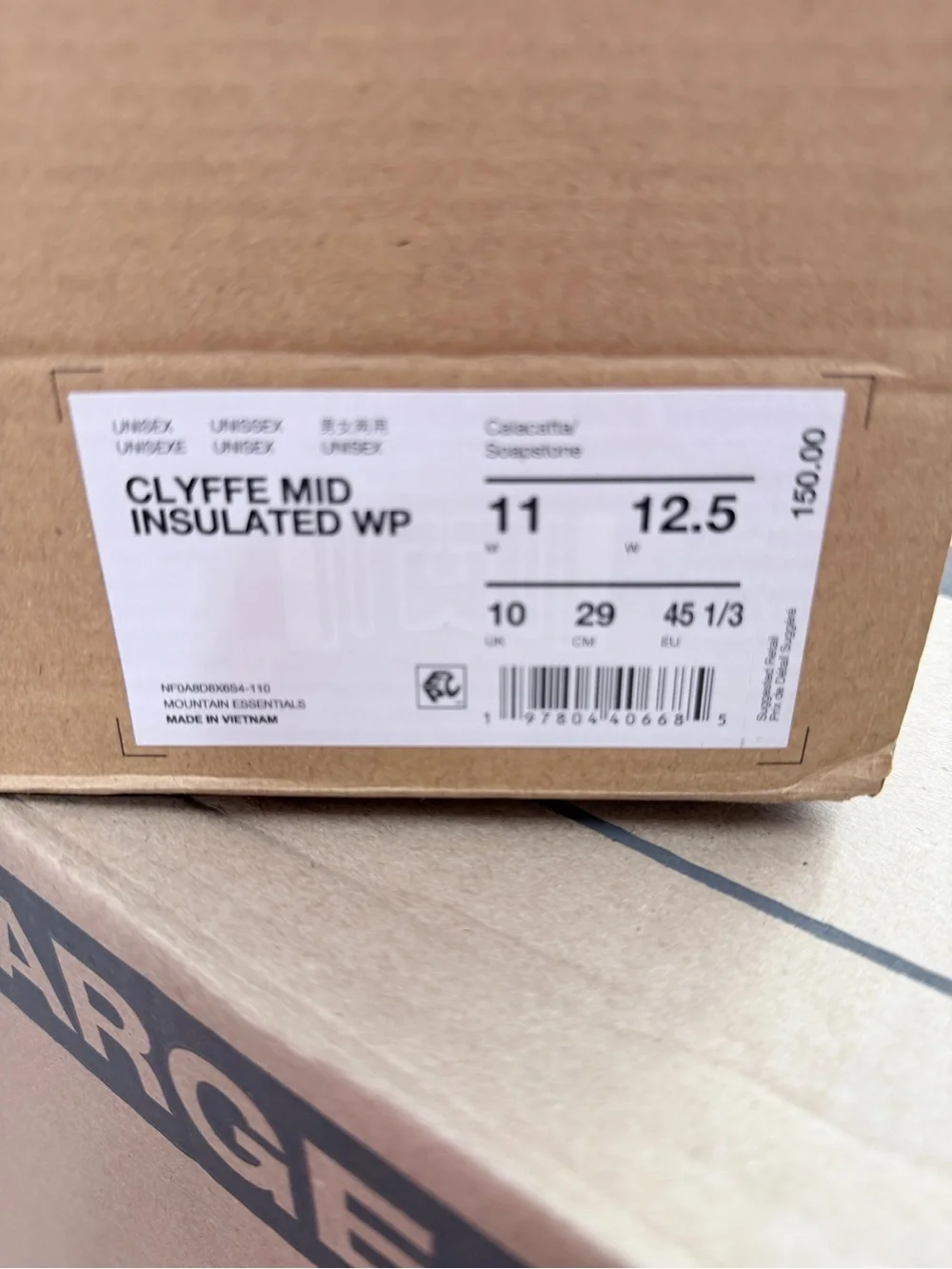 The North Face Stone Gray Waterproof High-Top Hiking Sneakers